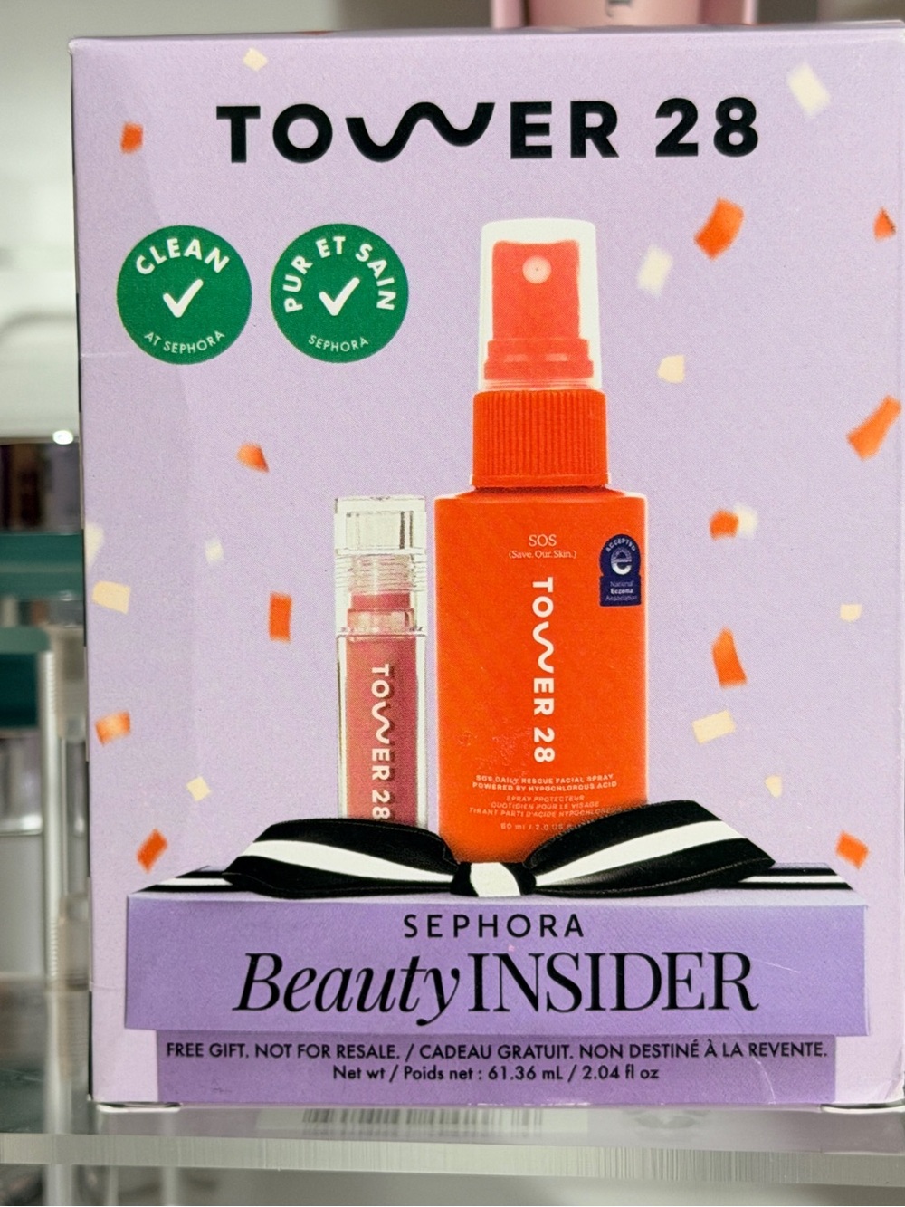 Tower 28 Lip Gloss & SOS Facial Spray Set - Orange